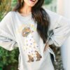 Boo Haw Heather Gray Sequin Pullover
