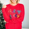 Holly Jolly Red Script Sweater