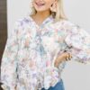 Fate: Know You Best Cream White Floral Blouse